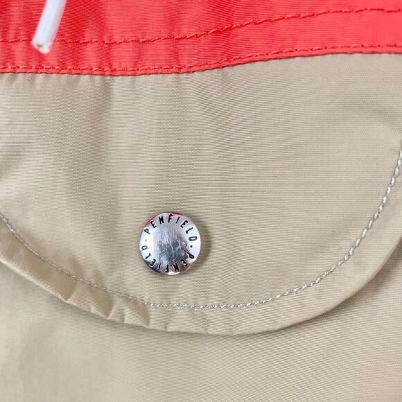 PENFIELD Colorblock Orange Tan Windbreaker Hooded Jacket Size M - Picture 8 of 9